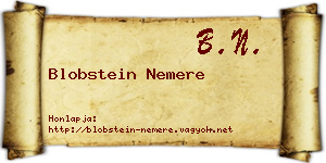 Blobstein Nemere névjegykártya
